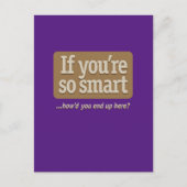 Wenn Sie so klug Lila BG sind Postkarte (Vorderseite)