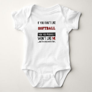 Wenn Sie Softball nicht cool mögen Baby Strampler
