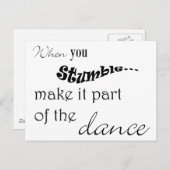 Wenn Sie Stolpern es Teil vom Tanz machen Postkarte (Vorne/Hinten)
