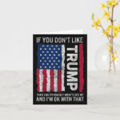 Wenn Sie Trump nicht mögen, dann mögen Sie wahrsch Karte (Gelbe Blume)