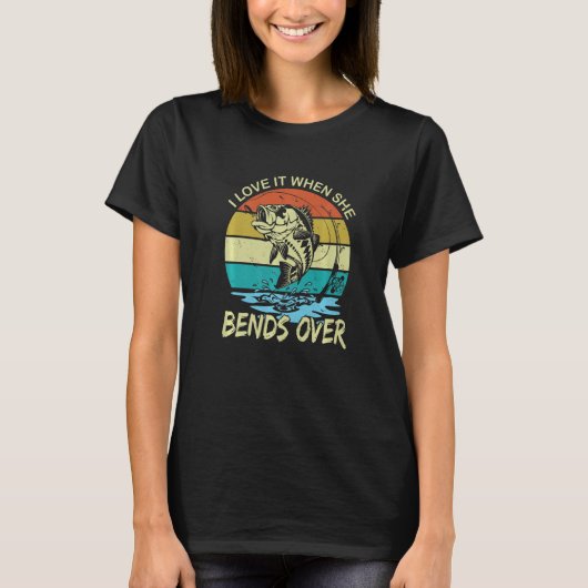 Wenn sie über Fischen fischen geht T-Shirt (Vorderseite)