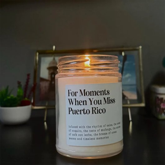 Wenn Sie verpassen Puerto Rico Candle Label Quadratischer Aufkleber