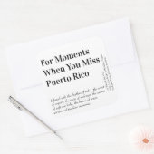 Wenn Sie verpassen Puerto Rico Candle Label Quadratischer Aufkleber (Umschlag)