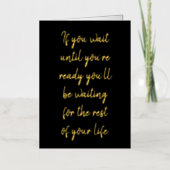 Wenn Sie warten, bis Sie bereit sind (Vorderseite)