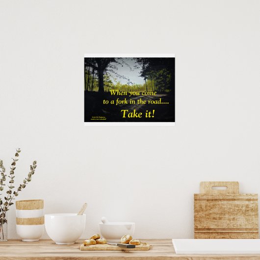 WENN SIE ZU EINER FORK POSTER QUOTE KOMMEN (Küche)