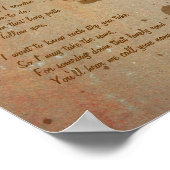 Wenn Sie zuerst gehen, drucken Sie Pfoten auf Stei Poster (Ecke)