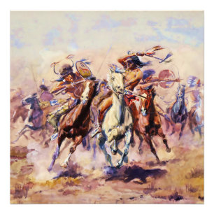 „Wenn Sioux und Blackfeet sich treffen“ von Charle Fotodruck
