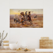 Wenn Sioux und Blackfeet von Charles M. Russell ge Poster (Küche)