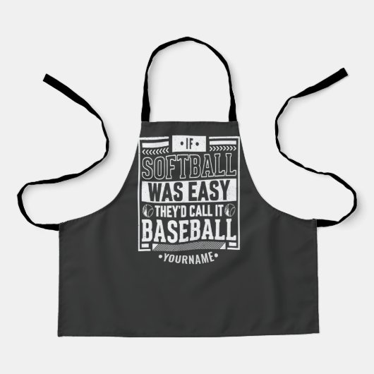 Wenn Softball einfach wäre, würden sie es Baseball Schürze (Vorderseite)