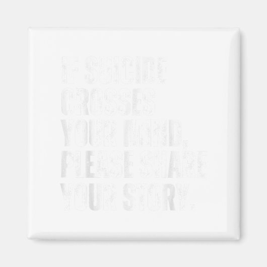 Wenn Suizid Ihr Geist überschreitet Suizidpräventi Magnet (Vorne)