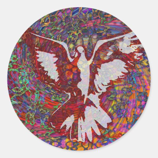 wenn Tauben weinen Runder Aufkleber (Vorderseite)