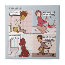 Wenn Toiletten blass blaue Keramik Tile sprechen k