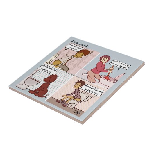 Wenn Toiletten blass blaue Keramik Tile sprechen k Fliese (Seite)