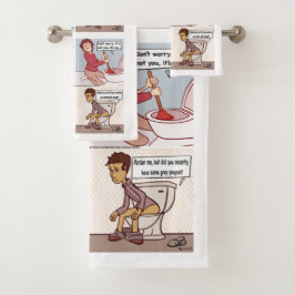 Wenn Toiletten reden könnten Badhandtuch Set