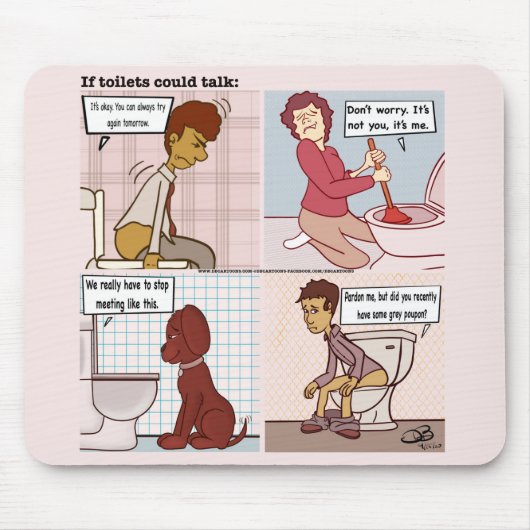 Wenn Toiletten über die Maus sprechen könnten Mousepad (Vorne)