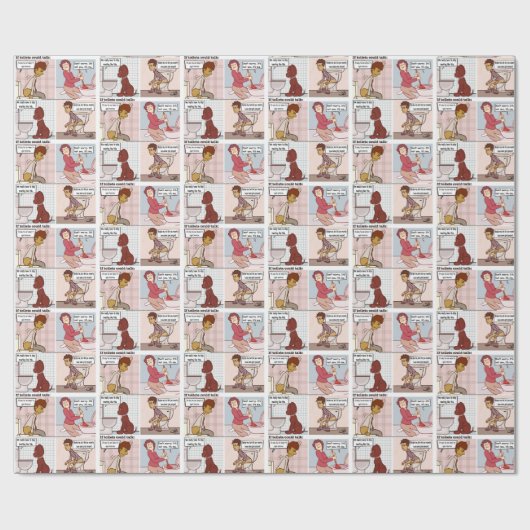 Wenn Toiletten wackelndes Papier sprechen könnten Geschenkpapier (Flach)