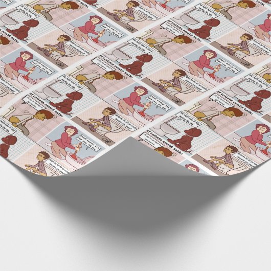 Wenn Toiletten wackelndes Papier sprechen könnten Geschenkpapier (Ecke)