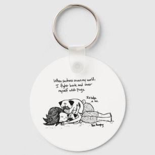 Wenn Traurigkeit meine Welt bedeckt Schlüsselanhänger