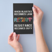 Wenn Ungerechtigkeit Gesetz wird, wird Widerstand Flyer (Handgriff)
