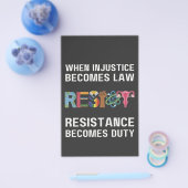 Wenn Ungerechtigkeit Gesetz wird, wird Widerstand Flyer (Einzeln)