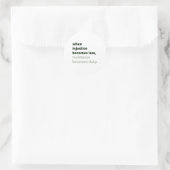 Wenn Ungerechtigkeit Recht wird - Widerstand wird Runder Aufkleber (Tasche)