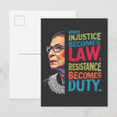 Wenn Ungerechtigkeit Rechtswiderstand wird zur Pfl Ankündigungspostkarte (Vorne/Hinten)