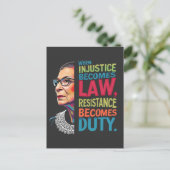 Wenn Ungerechtigkeit Rechtswiderstand wird zur Pfl Ankündigungspostkarte (Stehend Vorderseite)