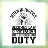 Wenn Ungerechtigkeit Rechtswiderstand wird zur Pfl Fensteraufkleber (Blatt 3)