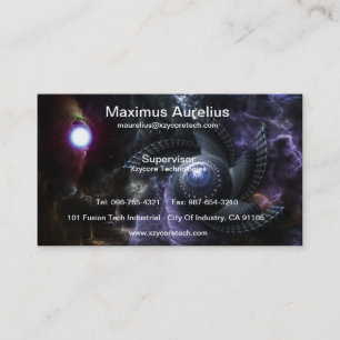 Wenn Universes Collide Fraktal Art Business Card Visitenkarte