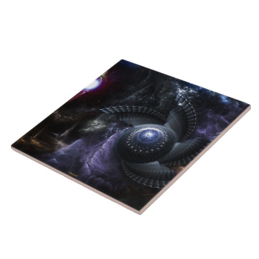 Wenn Universes Collide Fraktal Art Tile Fliese (Seite)