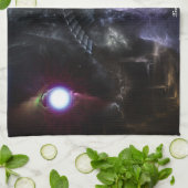Wenn Universes Collide Fraktal Kunst Küche Handtuc Geschirrtuch (Gefaltet)