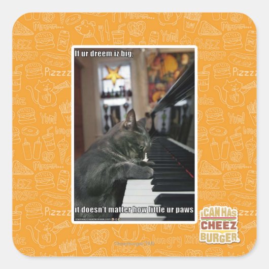 Wenn unser Traum groß ist Quadratischer Aufkleber (Vorderseite)