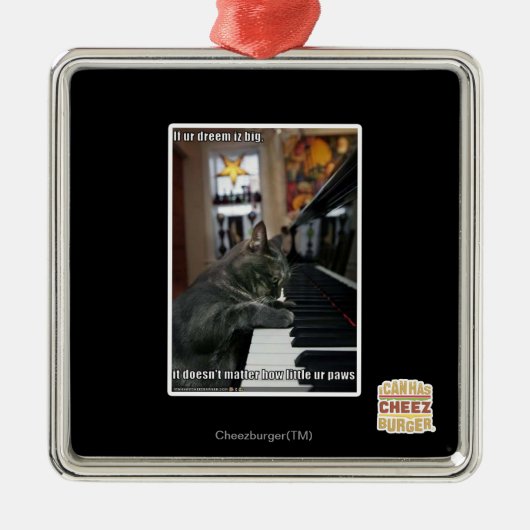 Wenn unser Traum groß ist Silbernes Ornament (Vorne)