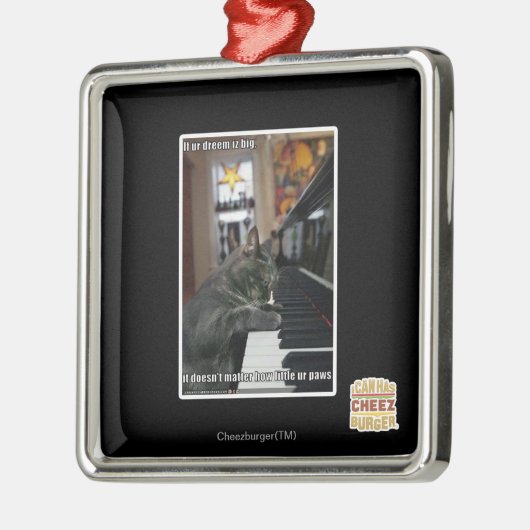 Wenn unser Traum groß ist Silbernes Ornament (Links)