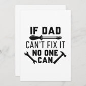 Wenn Vater nicht reparieren kann, kann es niemand Dankeskarte (Vorne/Hinten)