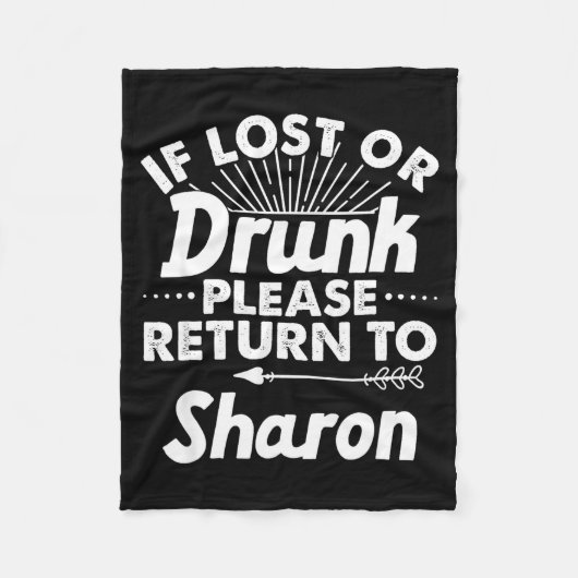 Wenn verloren oder bitte zurück an sharon Geschenk Fleecedecke (Vorderseite)