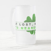 Wenn verlorene mattierte GlasTasse Mattglas Bierglas (Vorderseite Links)