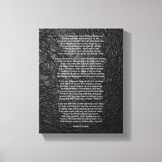 Wenn von Rudyard Kipling klein Leinwanddruck (Vorderseite)