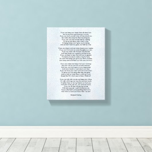 Wenn von Rudyard Kipling klein Leinwanddruck (Insitu (Holzboden))