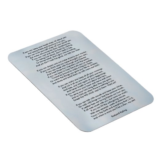 Wenn von Rudyard Kipling Magnet (Rechte Seite)
