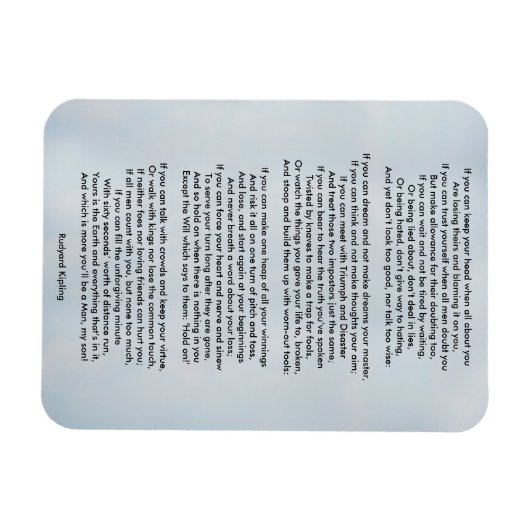 Wenn von Rudyard Kipling Magnet (Horizontal)
