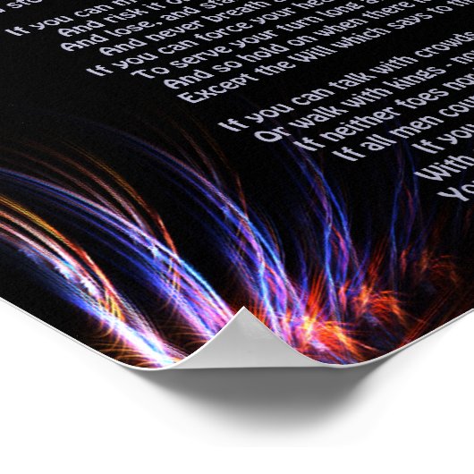 Wenn von Rudyard Kipling mit Phoenix Firebird Prin Poster (Ecke)