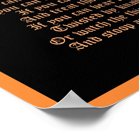 Wenn von Rudyard Kipling mit Phoenix Firebird Prin Poster (Ecke)