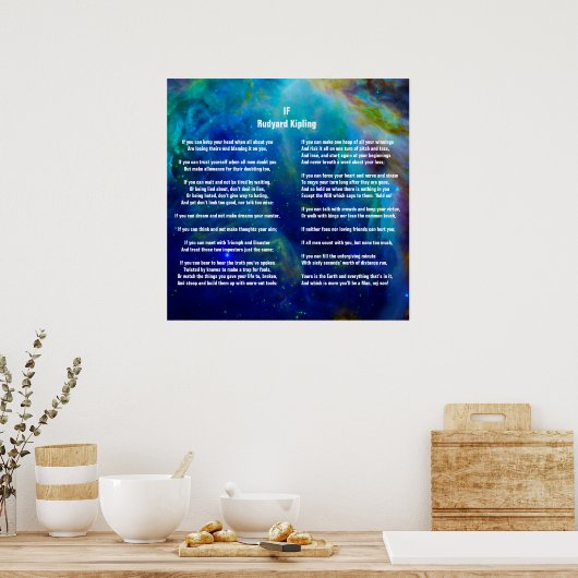 Wenn von Rudyard Kipling on Orion Poster (Küche)