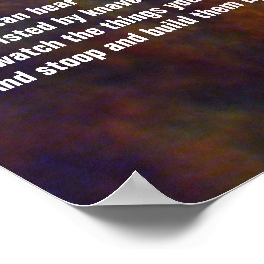 Wenn von Rudyard Kipling Poster (Ecke)