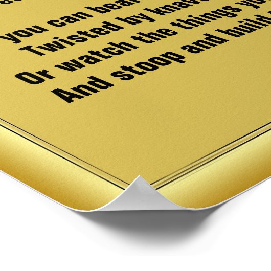 Wenn von Rudyard Kipling Poster (Ecke)