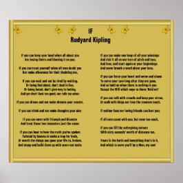 Wenn von Rudyard Kipling Poster