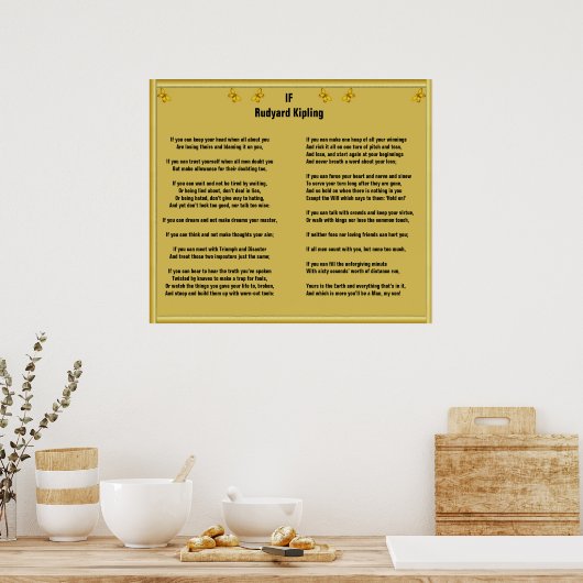 Wenn von Rudyard Kipling Poster (Küche)