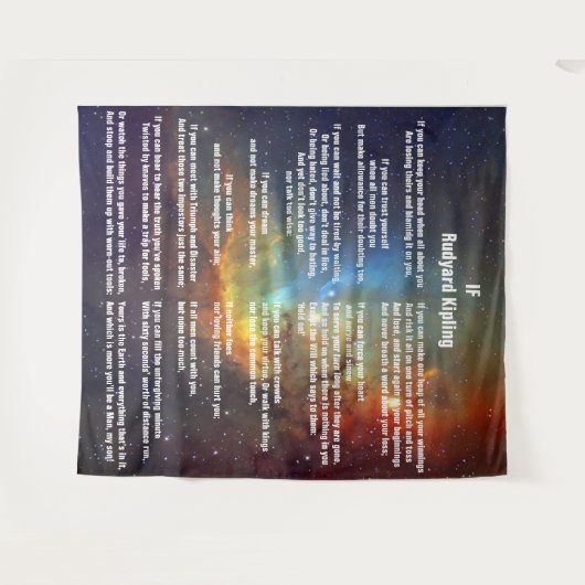 Wenn von Rudyard Kipling Wandteppich (Vorderseite (Horizontal))