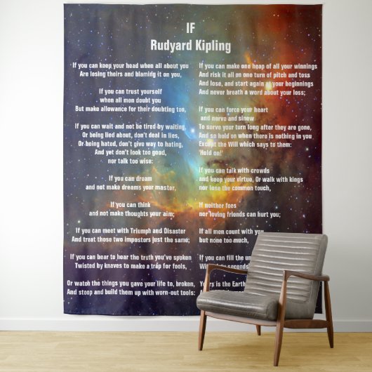 Wenn von Rudyard Kipling Wandteppich (Beispiel)